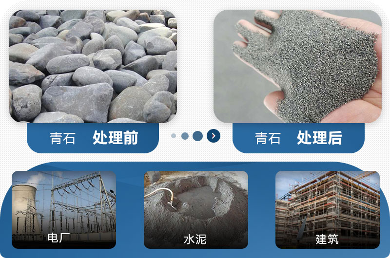 青石制砂前后对比机应用领域