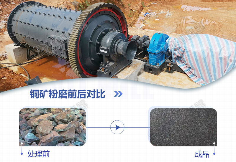 铜矿处理前后对比图