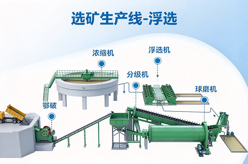 浮选工艺流程图